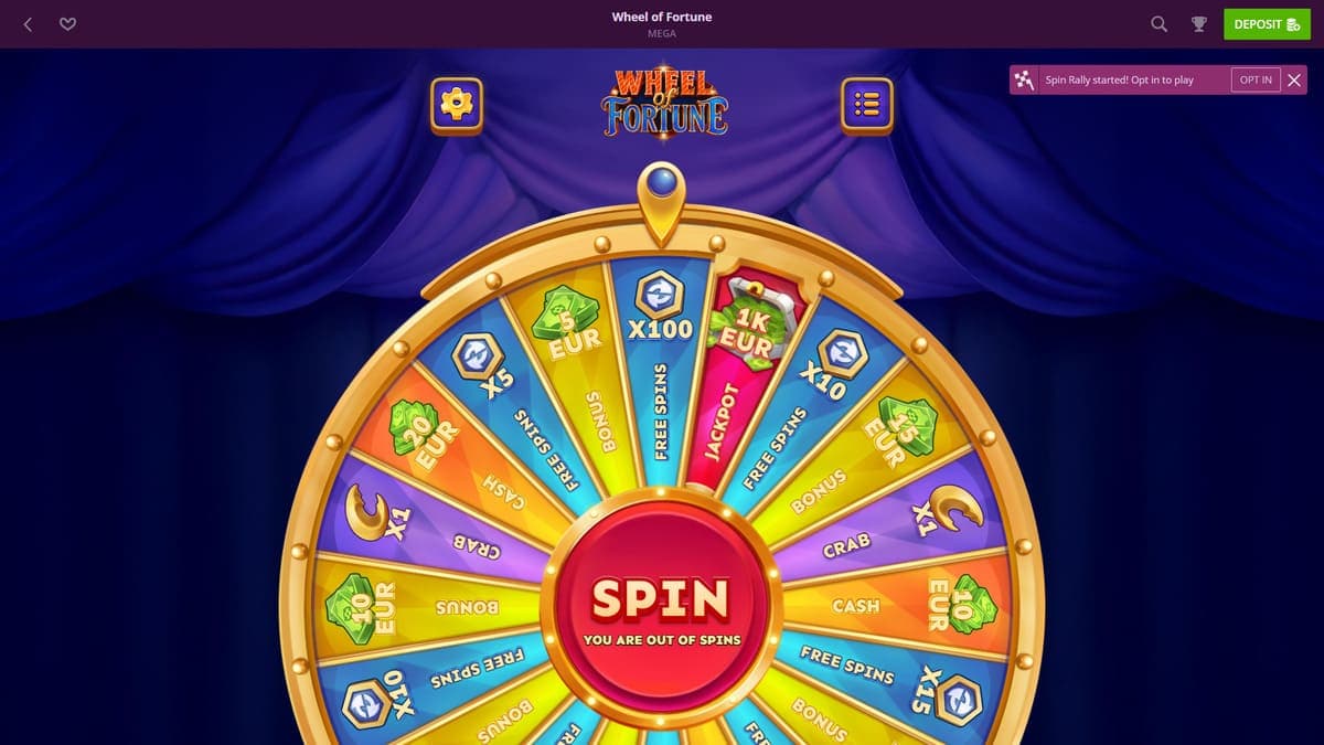 Wheel of fortune Malina Casino