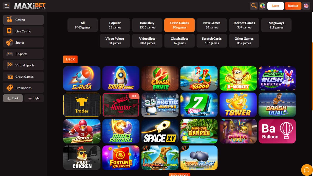 Mini games Maxibet Casino
