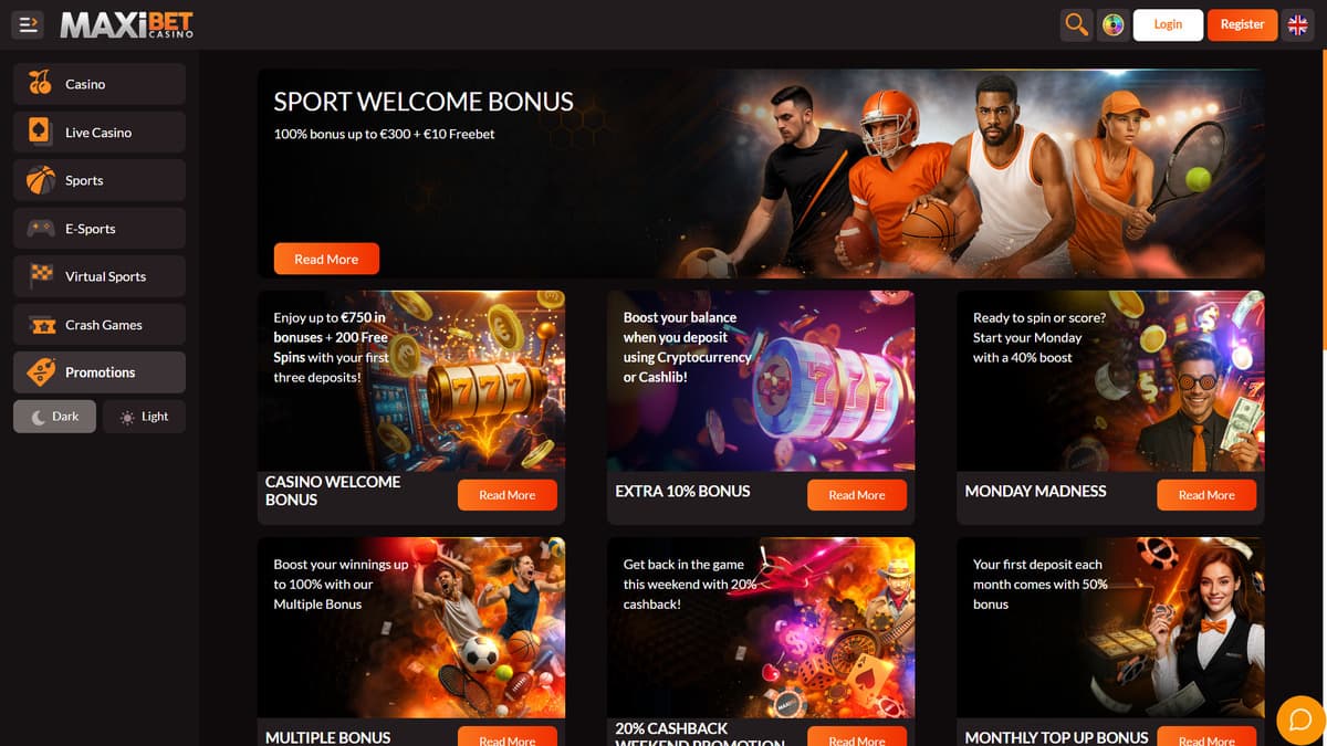 Promotions Maxibet Casino