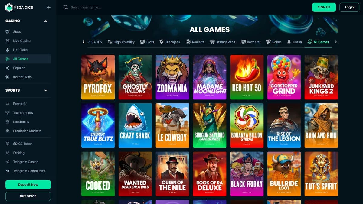 Games Mega Dice Casino