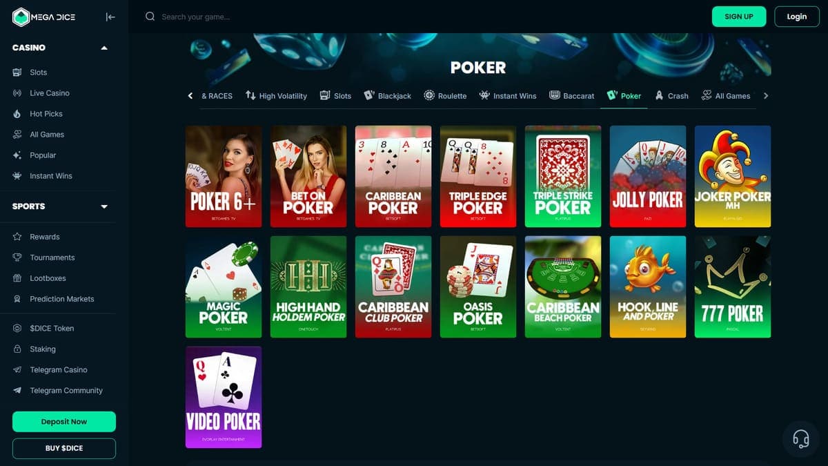 Other games Mega Dice Casino