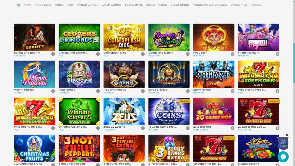 Game Library Merlin Casino
