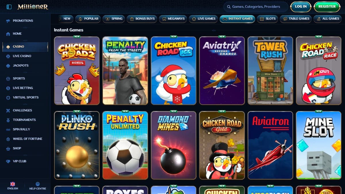 Mini games Millioner Casino