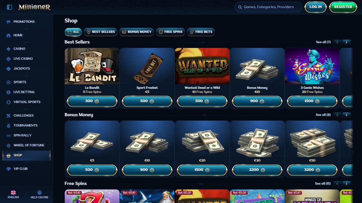 Shop Millioner Casino
