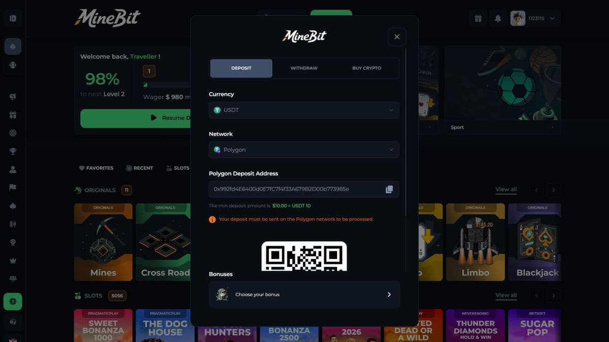 Deposit Minebit Casino