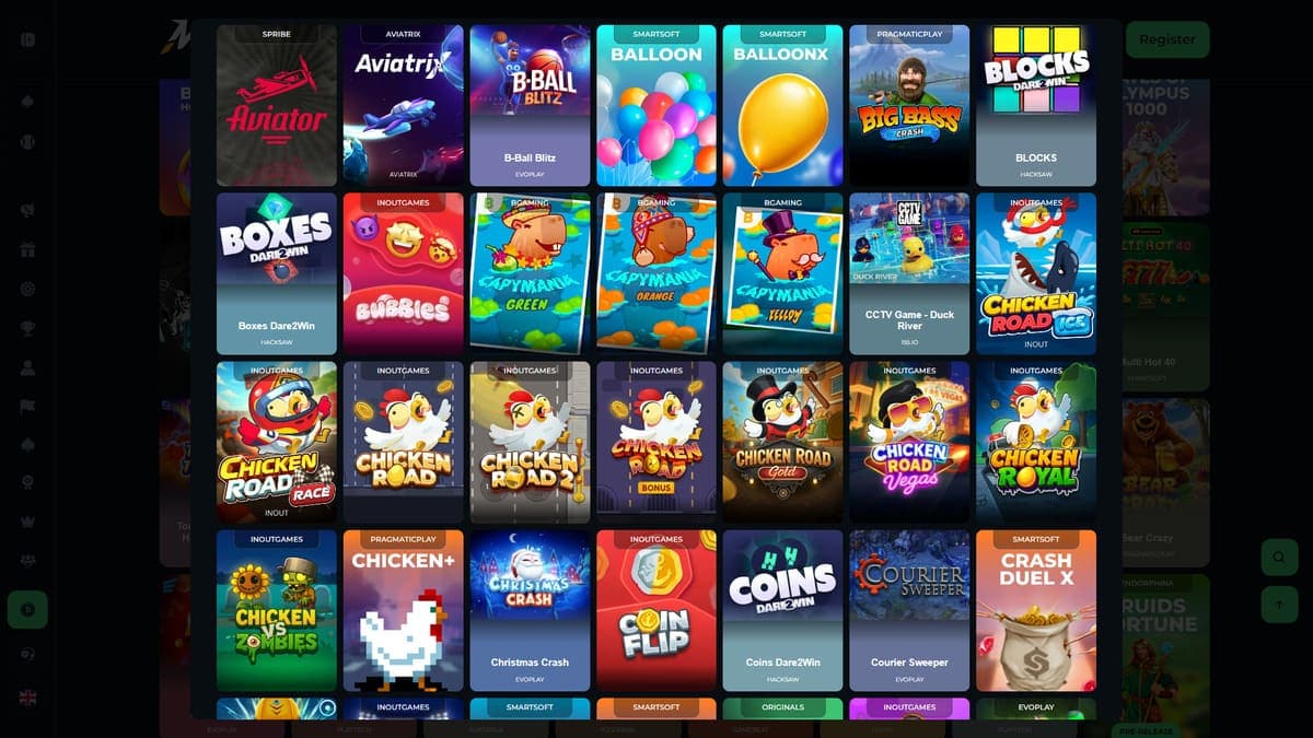 Mini games Minebit Casino