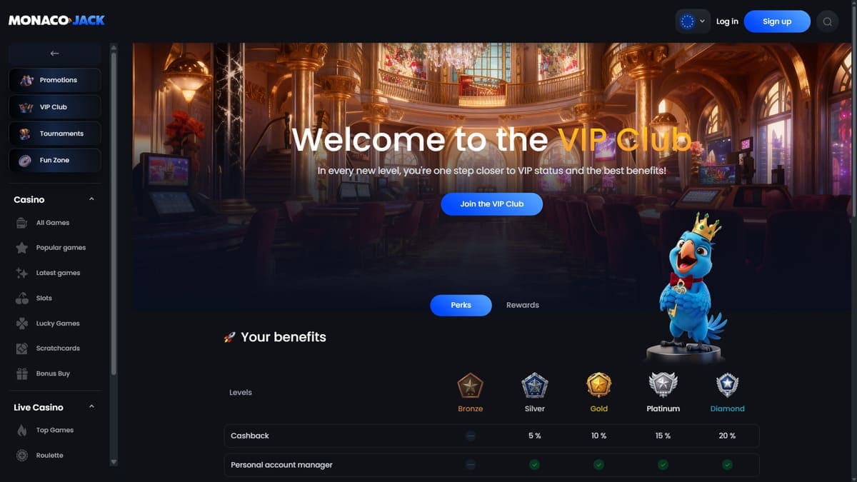 VIP club Monaco Jack Casino