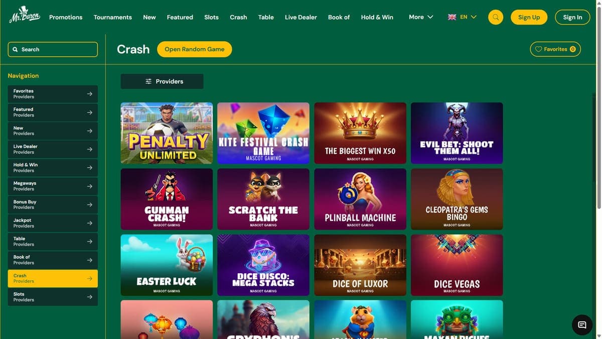 Crash Mr Baron Casino