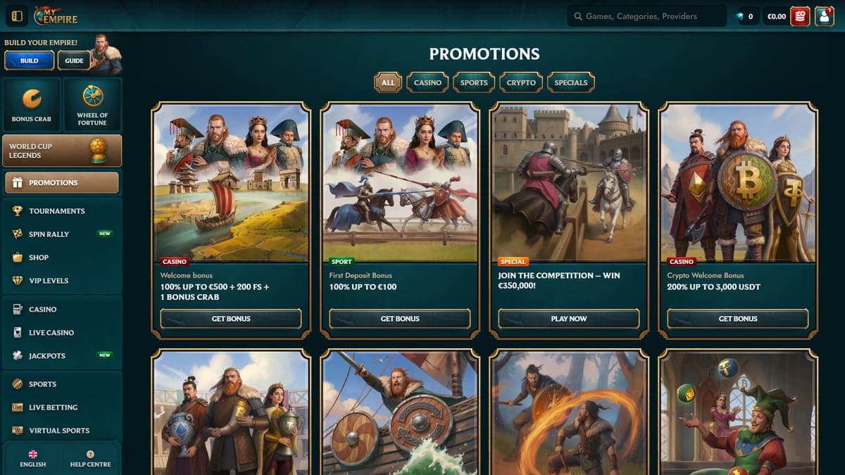 Other promos My Empire Casino