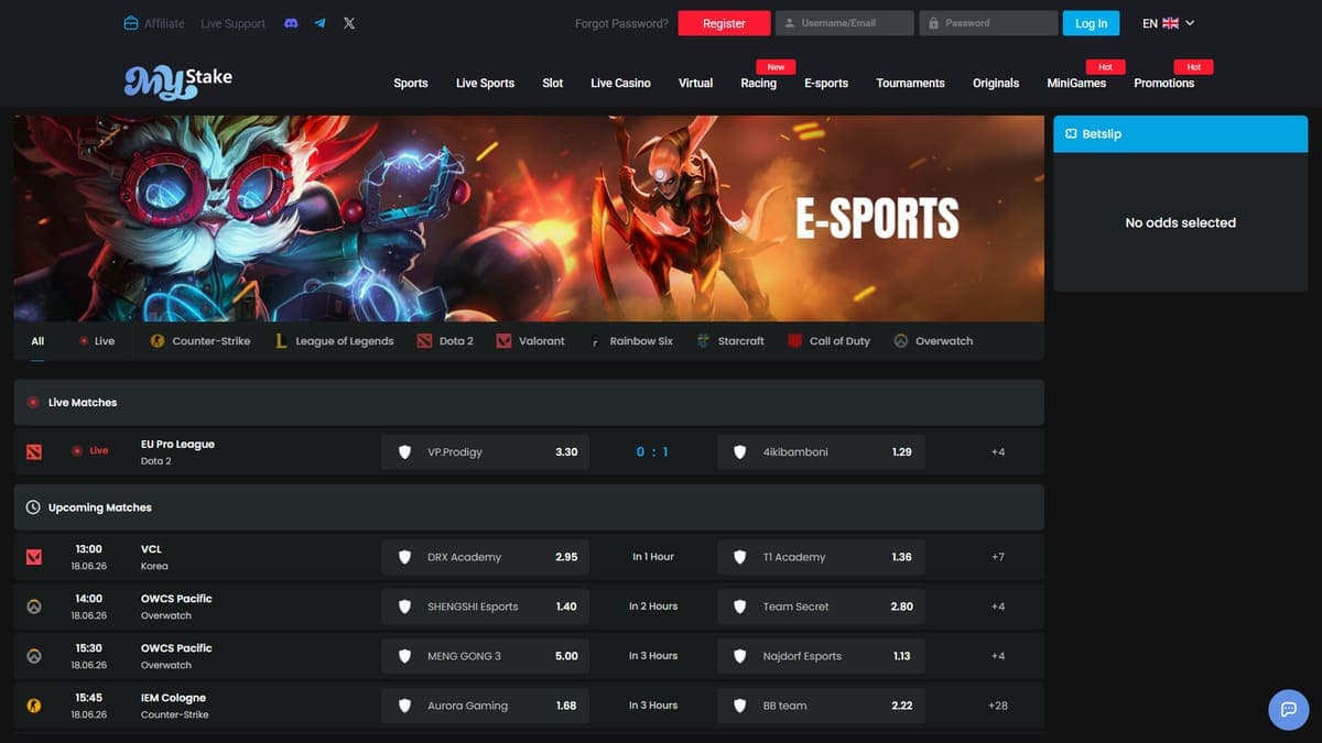 Racing MyStake Casino