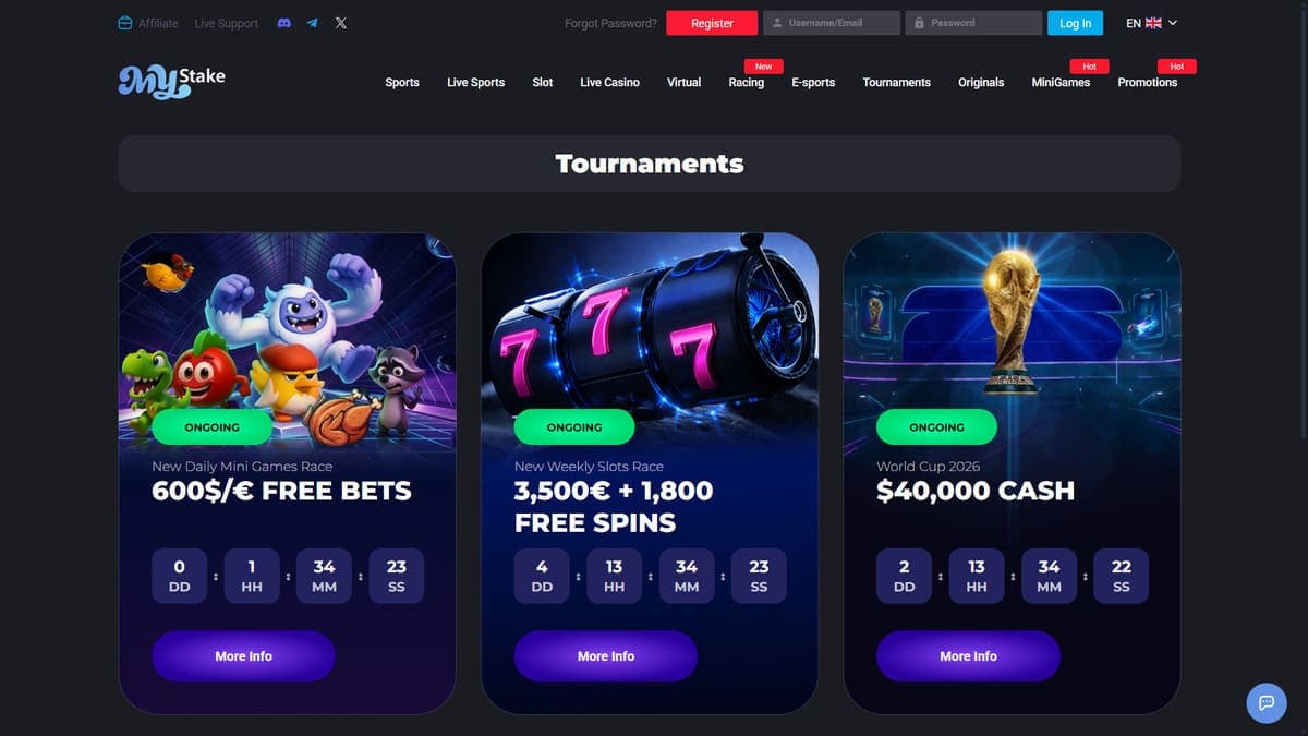 Tournaments MyStake Casino