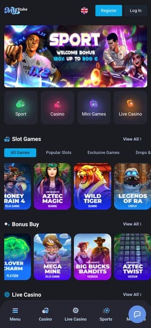 MyStake casino mobile