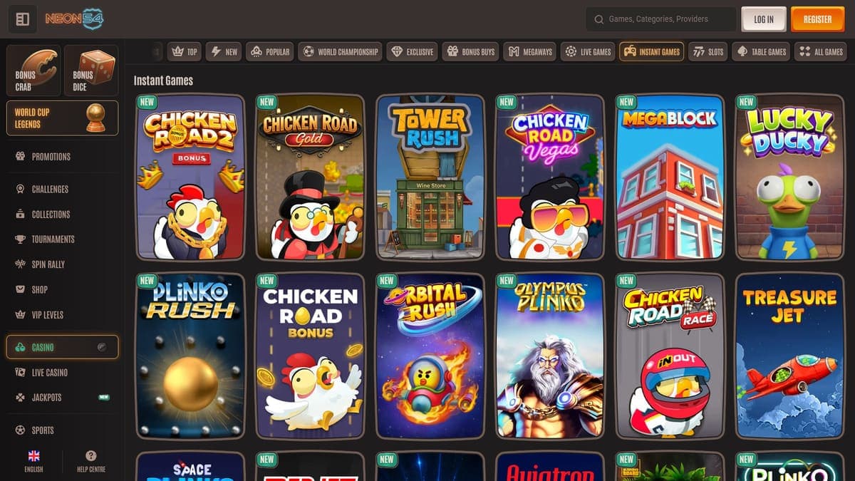 Online games Neon54 Casino