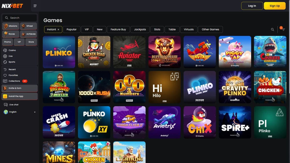 Mini games Nixbet Casino