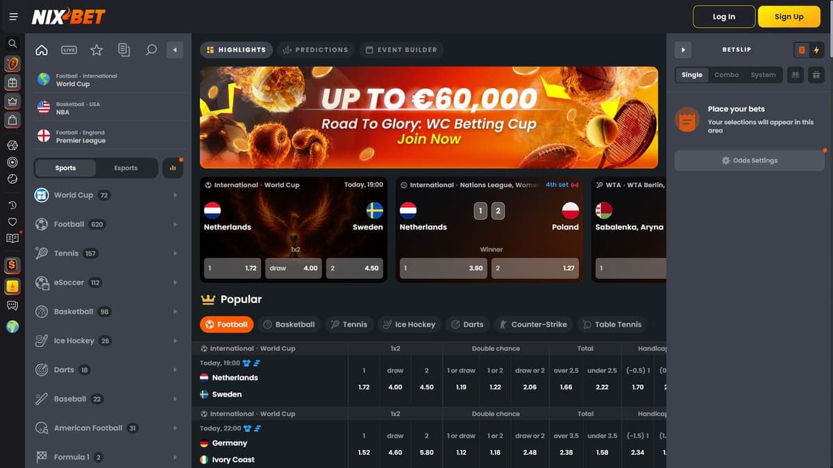 Sports betting Nixbet Casino
