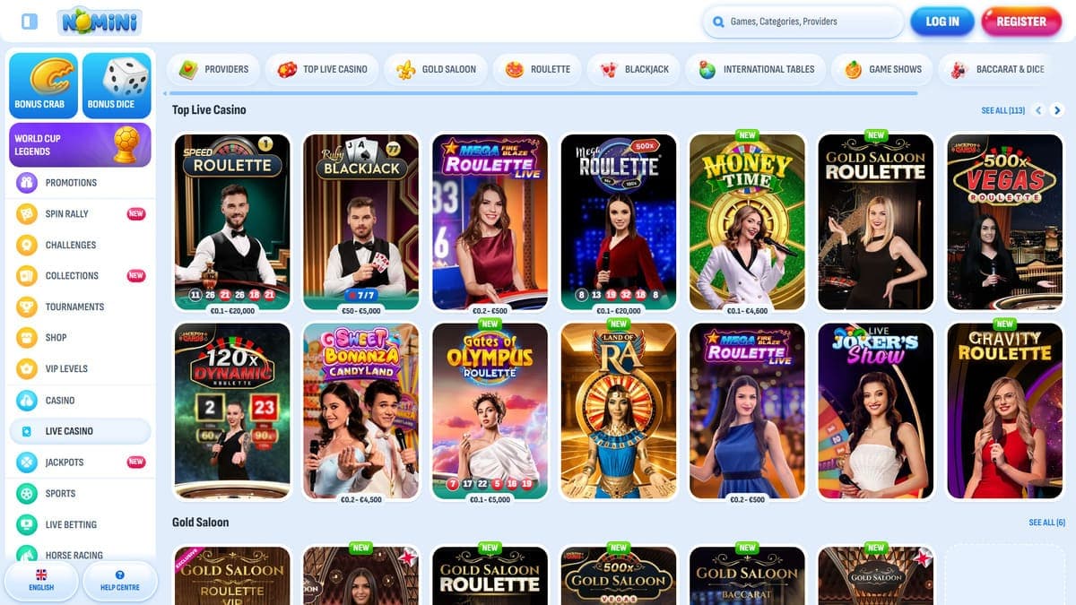 Best live Nomini Casino