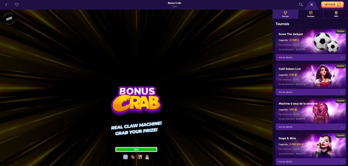 Bonus crab NovaJackpot Casino