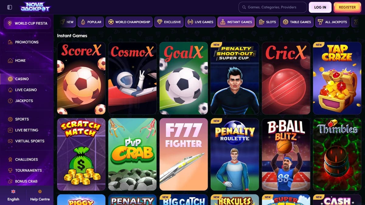Other games NovaJackpot Casino
