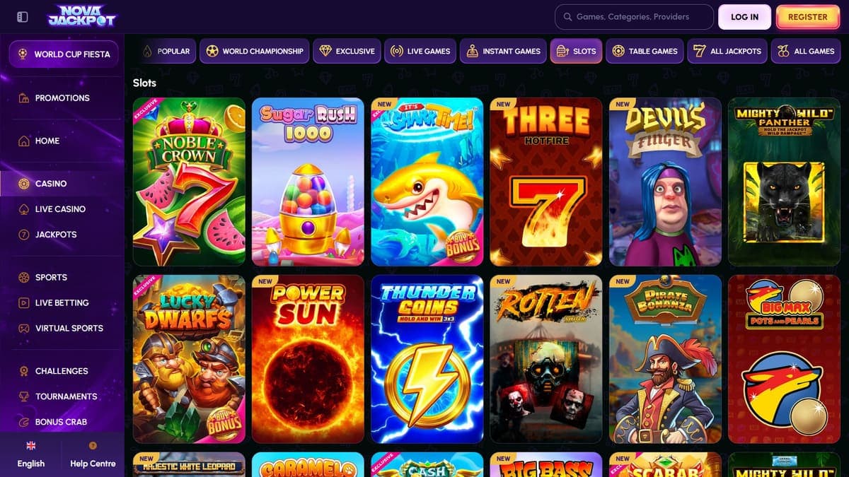 Slot machines NovaJackpot Casino