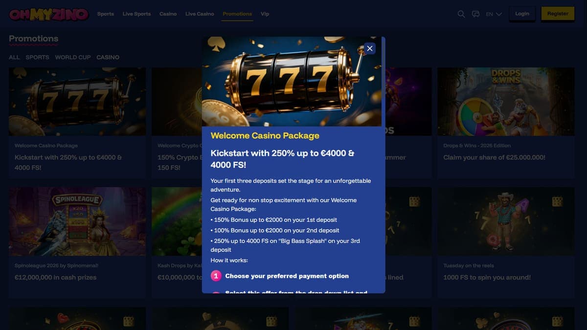 Welcome OhMyZino Casino