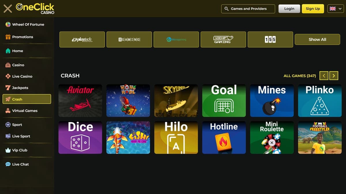 Crash games OneClick Casino