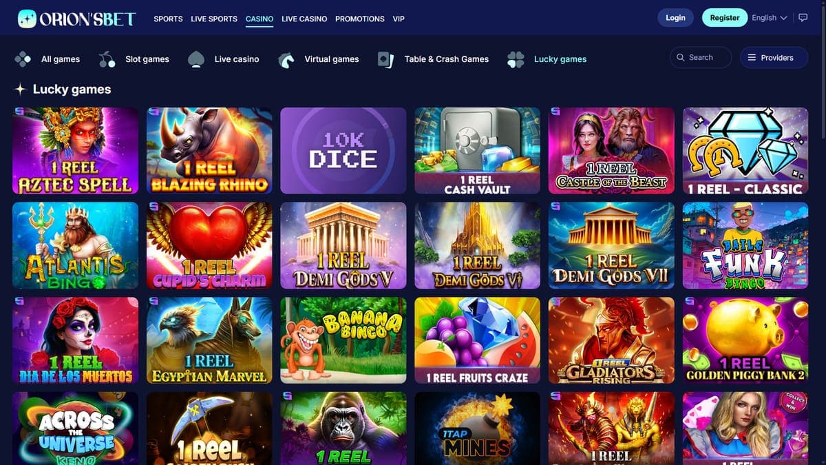 Lucky games OrionsBet Casino