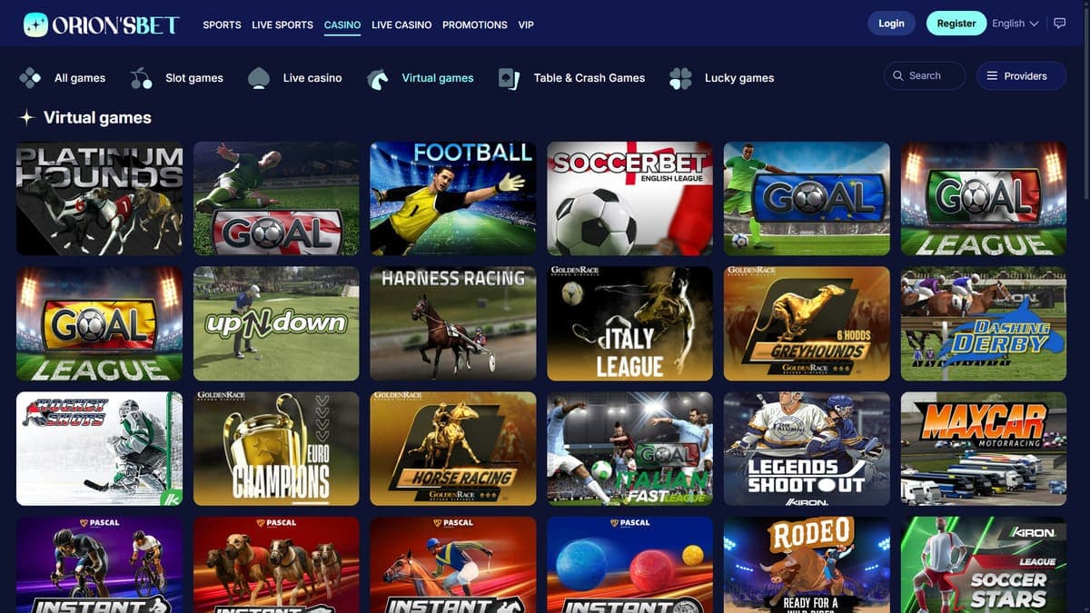 Virtual games OrionsBet Casino