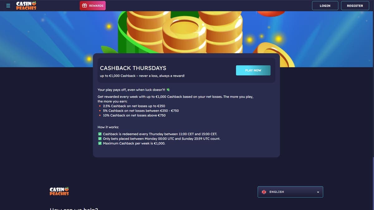 Thursday jackpot Casino Peaches Casino