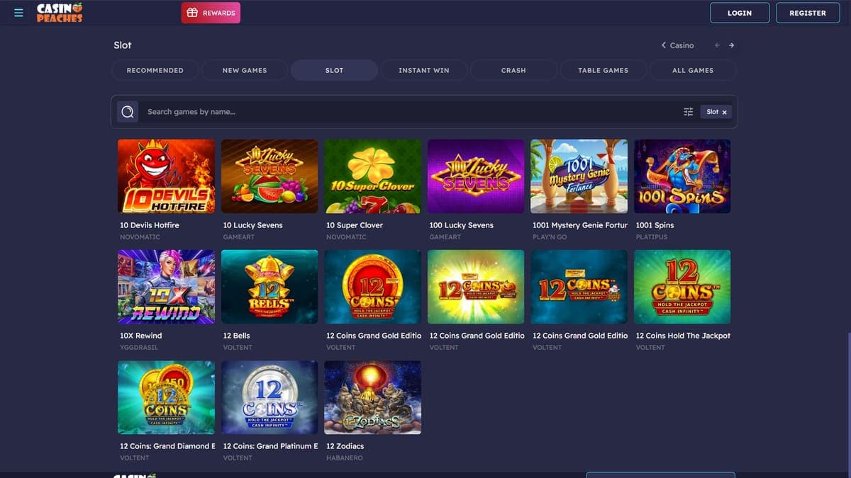 Slot machines Casino Peaches Casino
