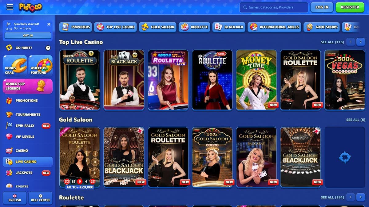 Best live Pistolo Casino