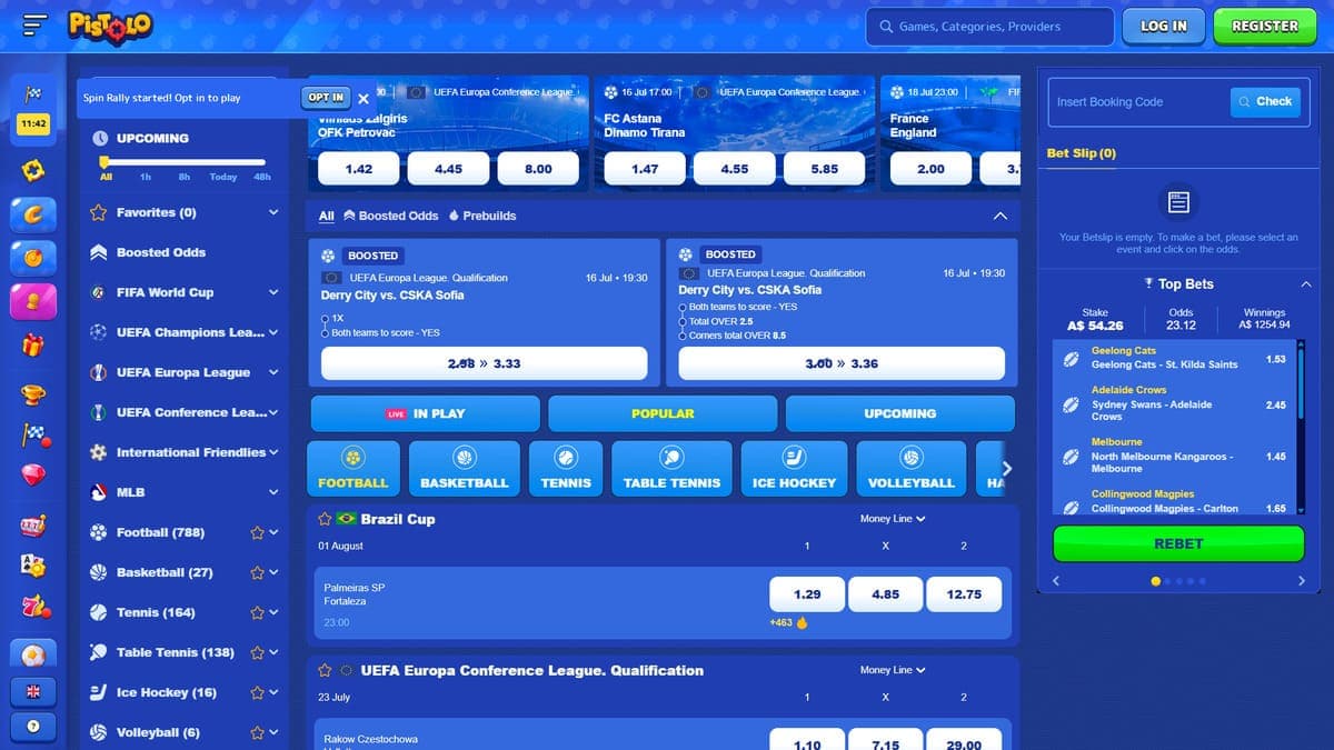 Sports betting Pistolo Casino