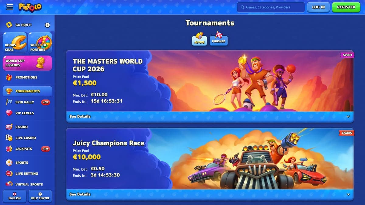 Tournaments Pistolo Casino