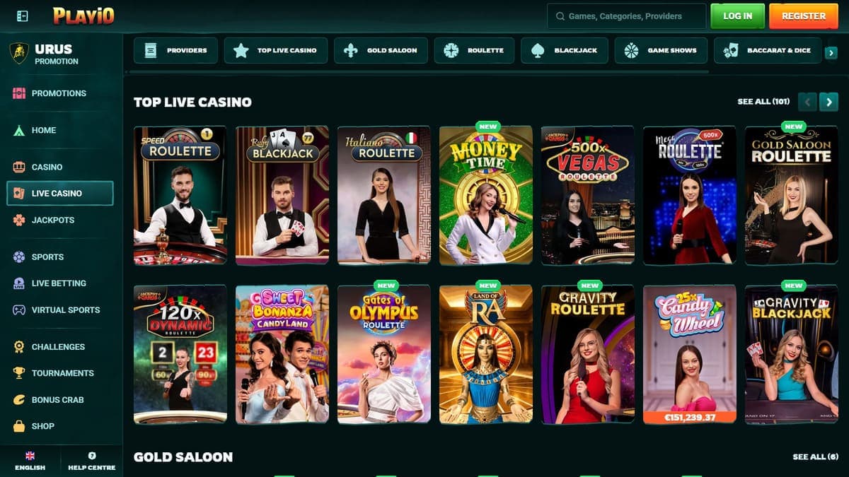 Live casino Playio