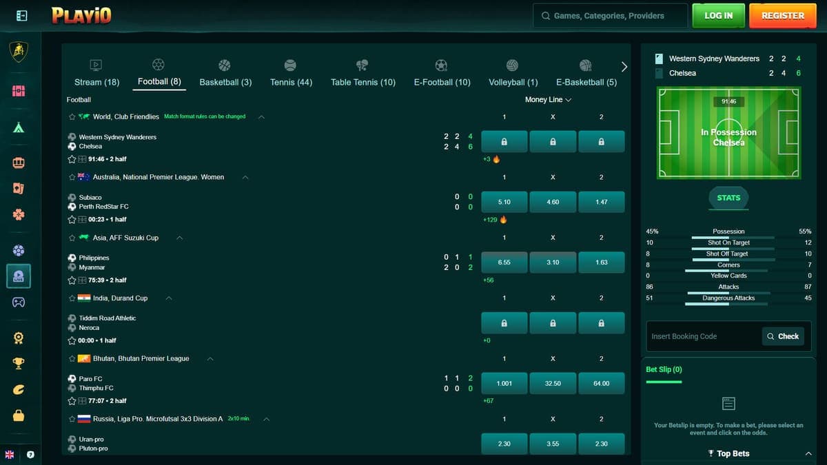 Live betting Playio