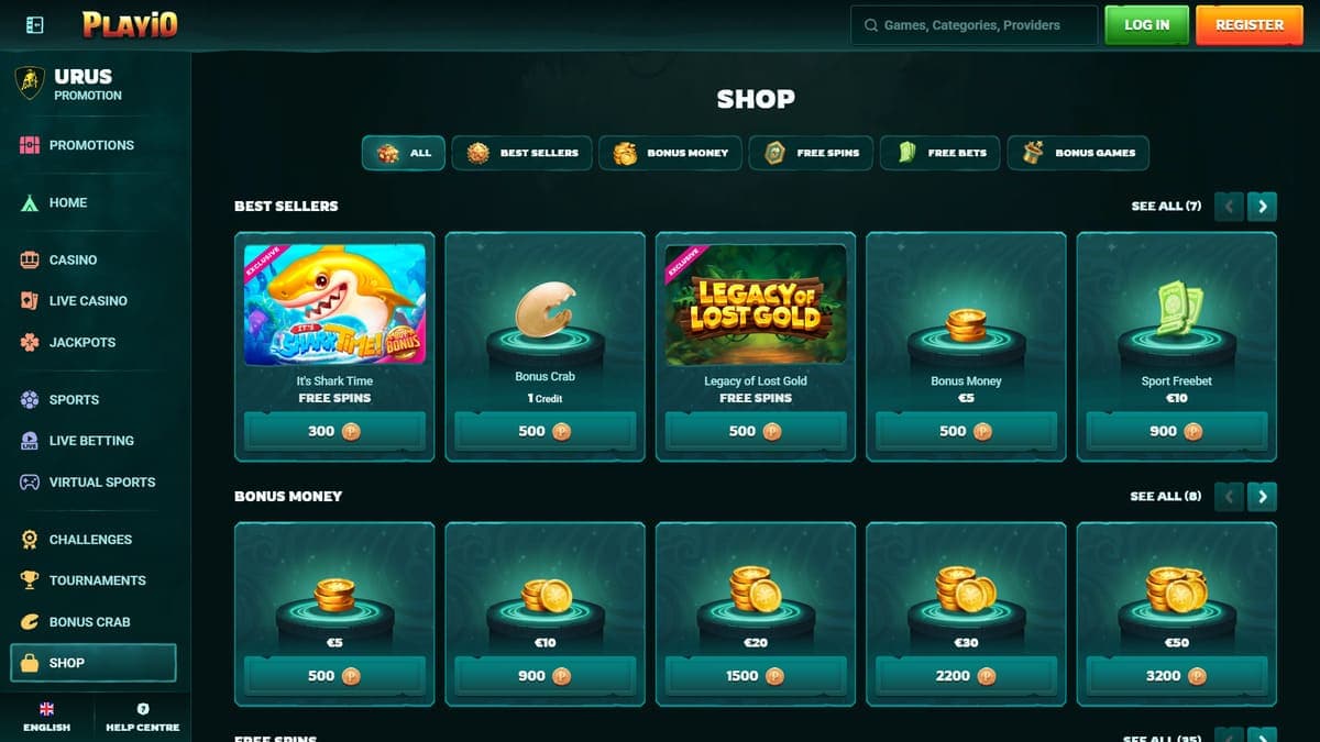 Playio casino shop