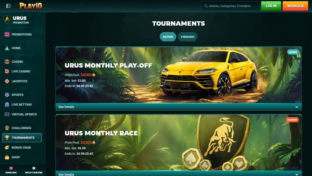 Tournaments Playio casino