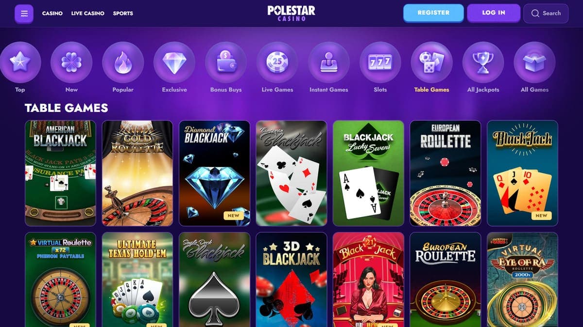 Table games PoleStar Casino