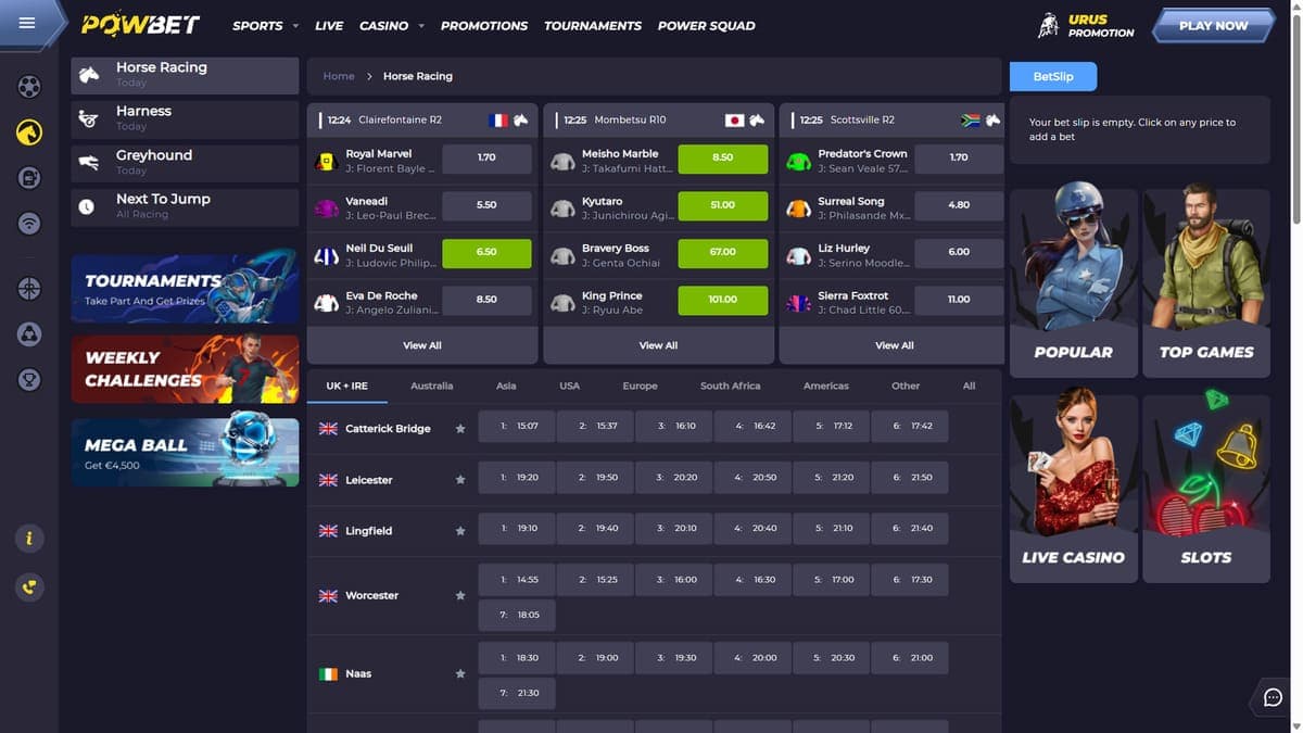 Horse racing Powbet Casino