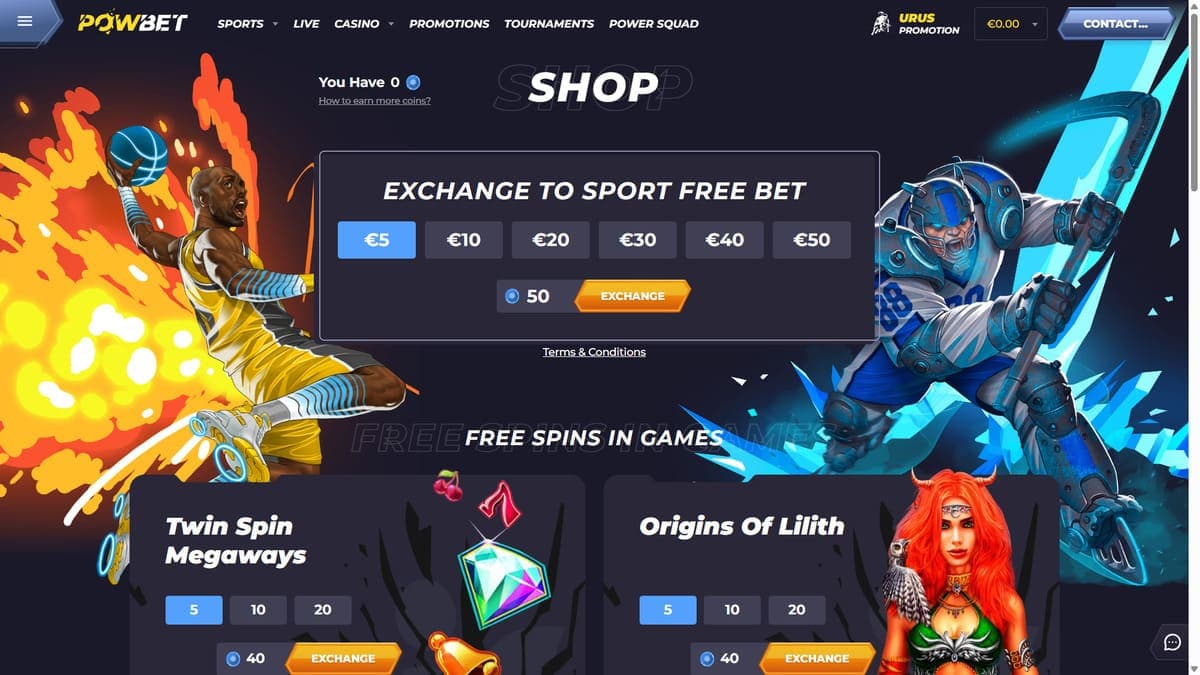 Shop Powbet Casino