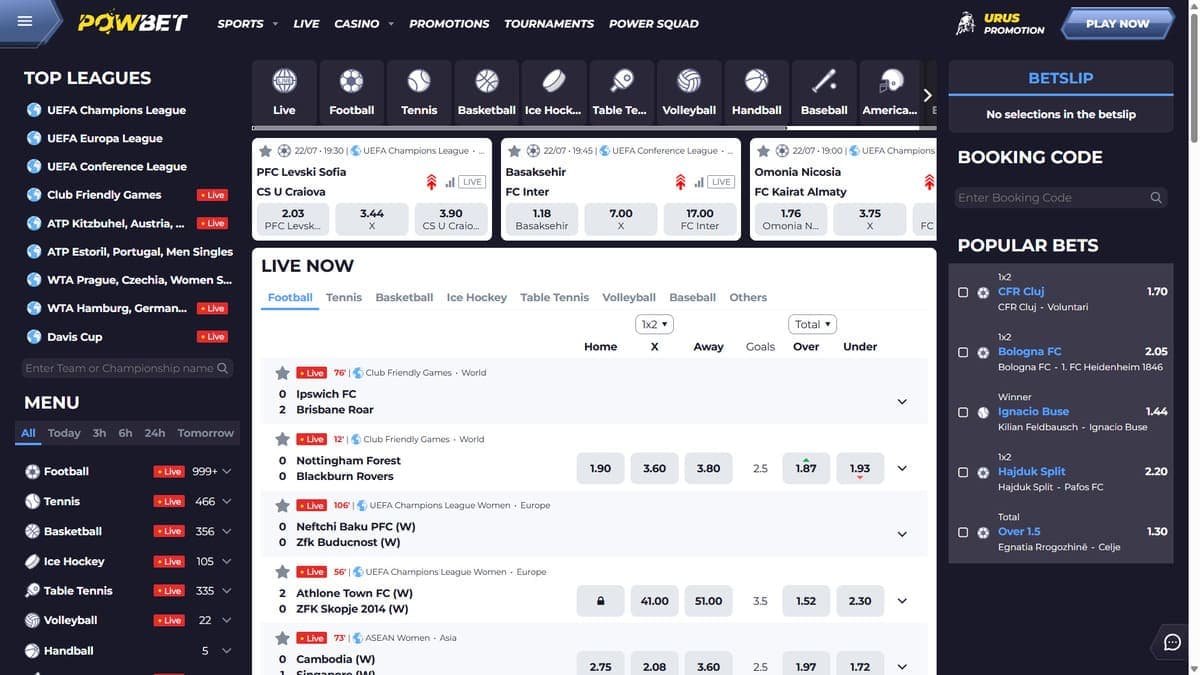 Sports betting Powbet Casino