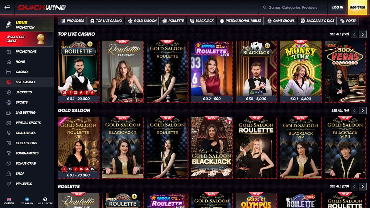 Live Quickwin Casino