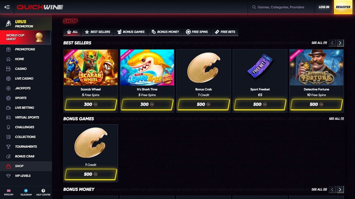 Shop Quickwin Casino