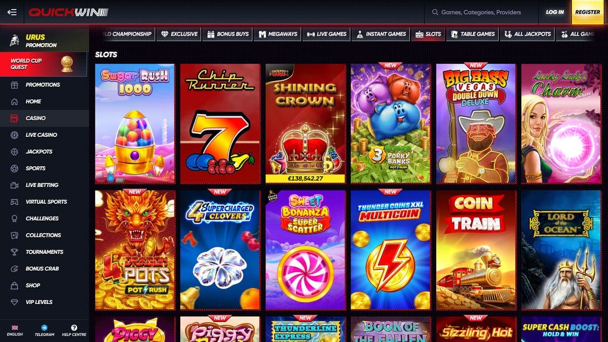 Slot machines Quickwin Casino