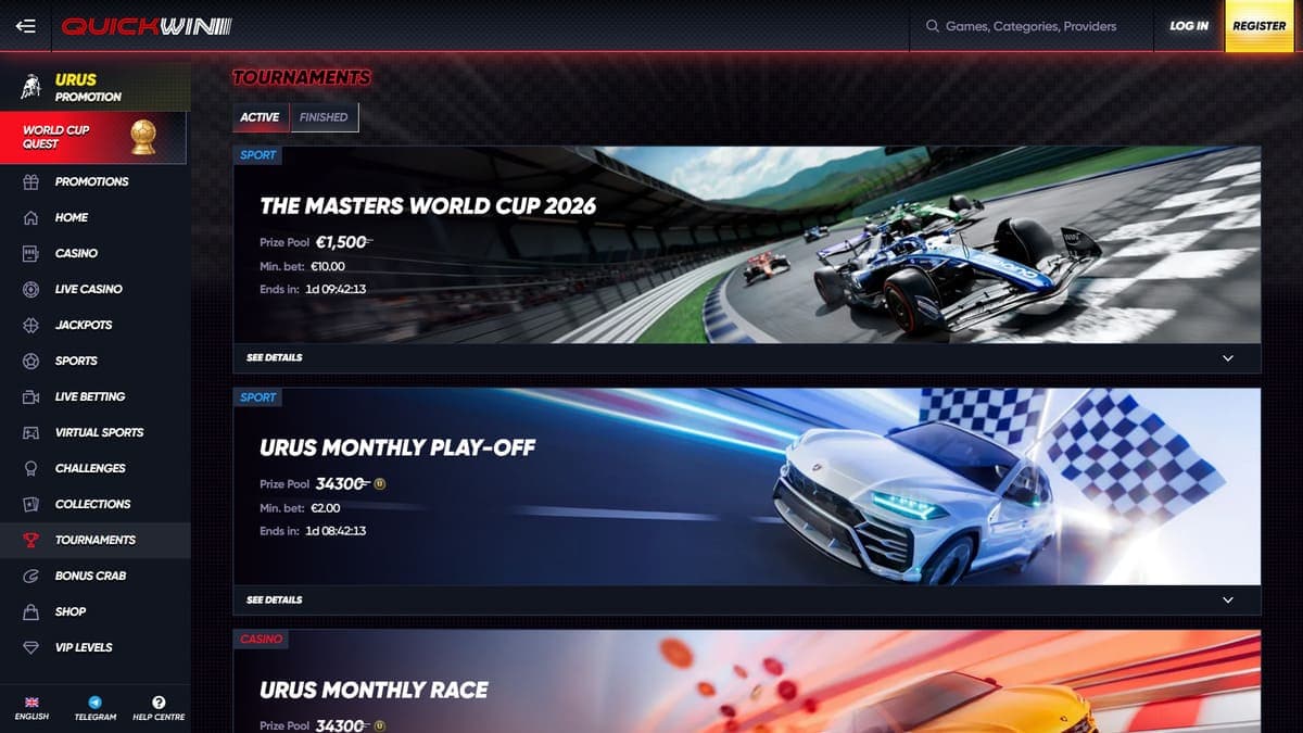Tournaments Quickwin Casino