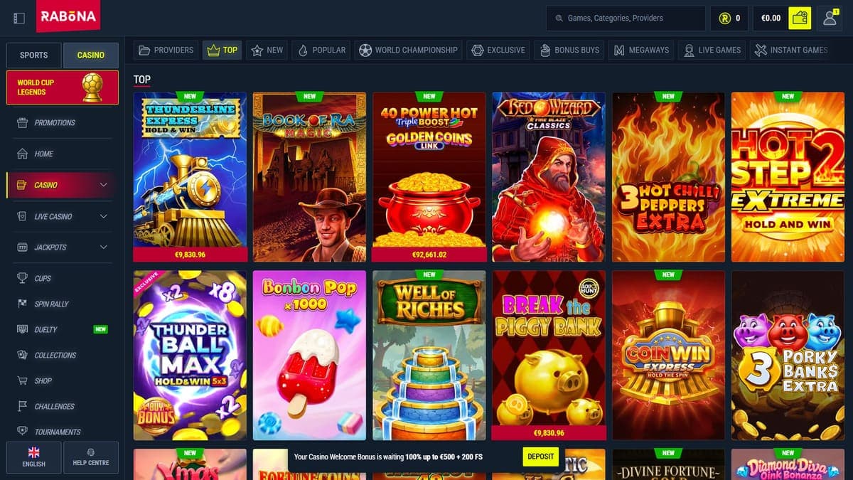 Casino offering Rabona Casino