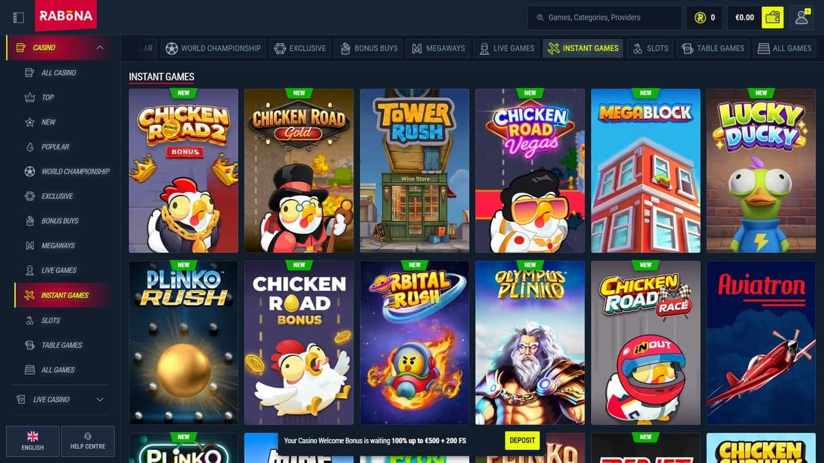 Online games Rabona Casino