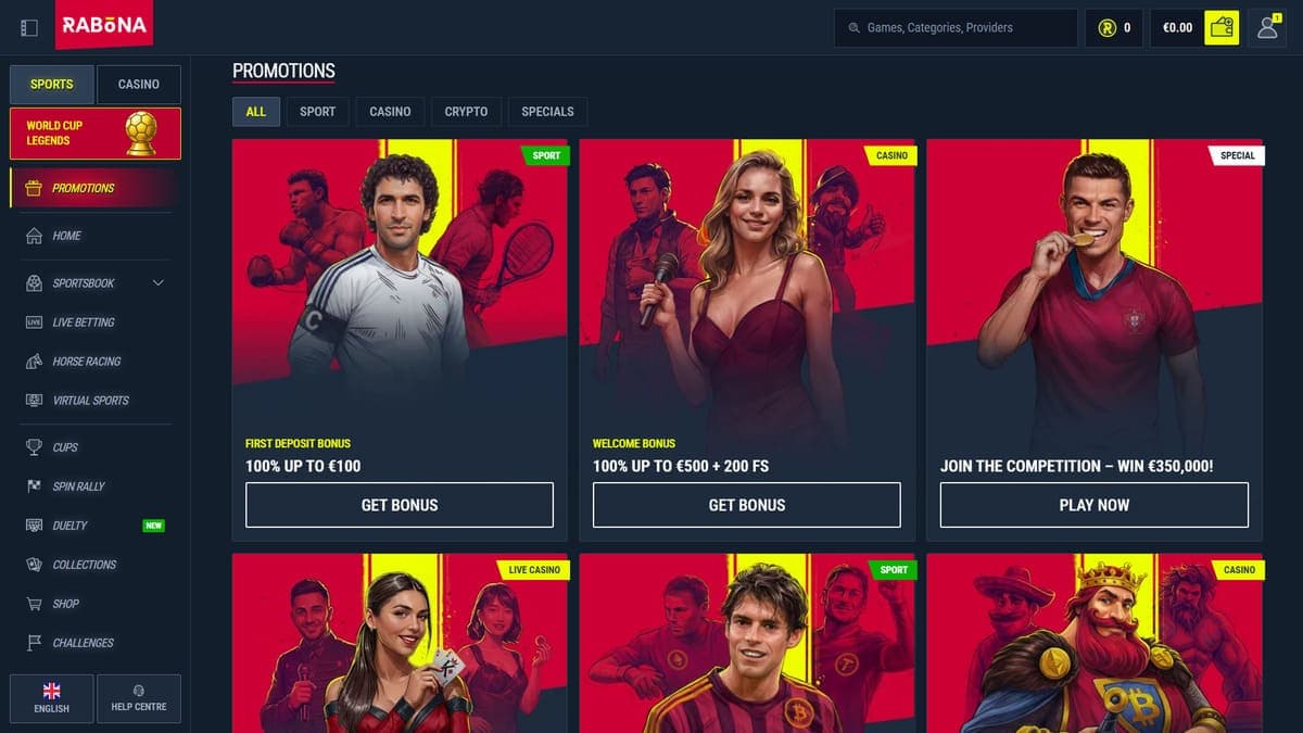 Promotions Rabona Casino