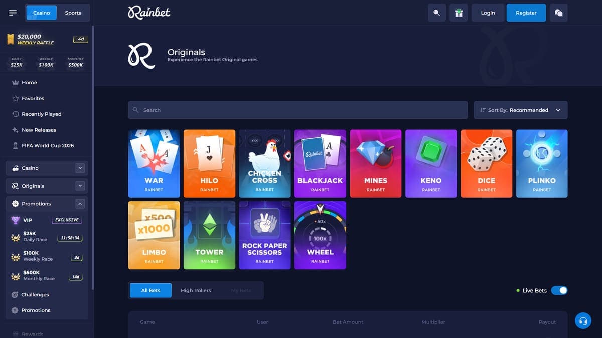 Originals Rainbet Casino