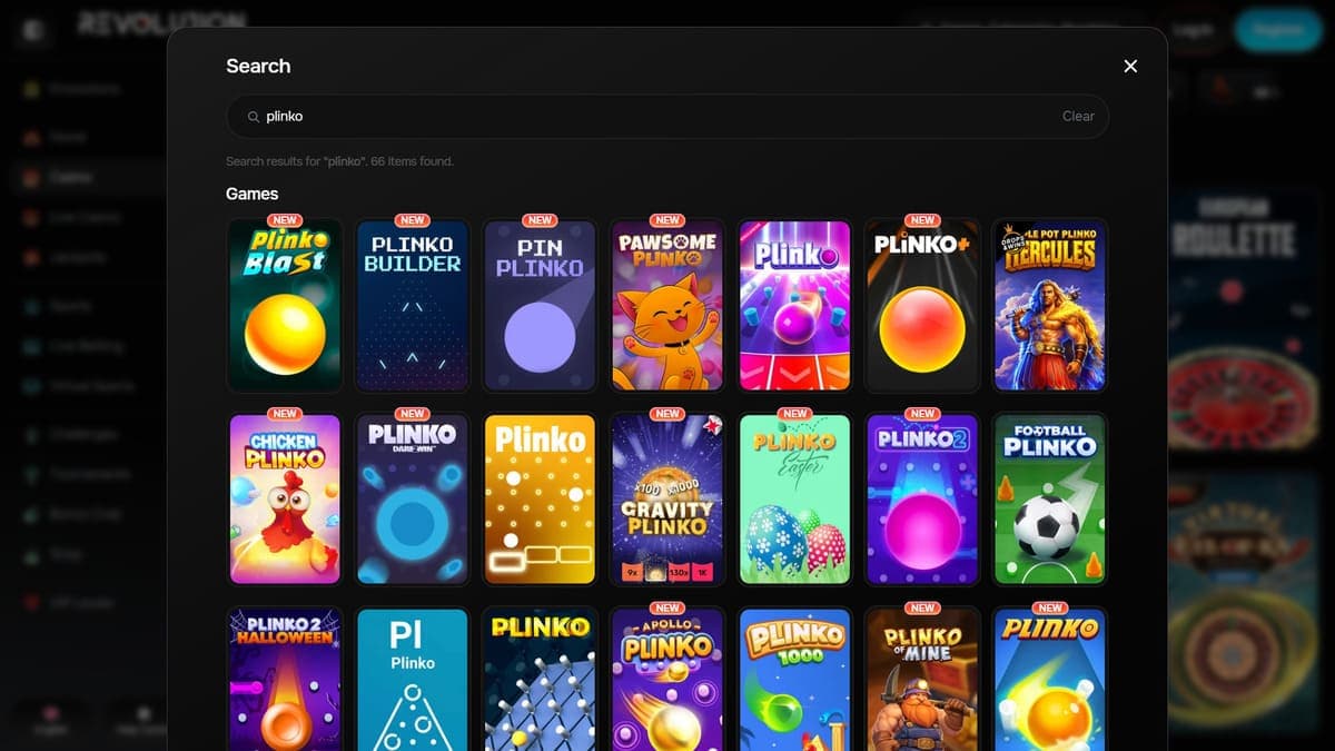 Mini games Revolution Casino