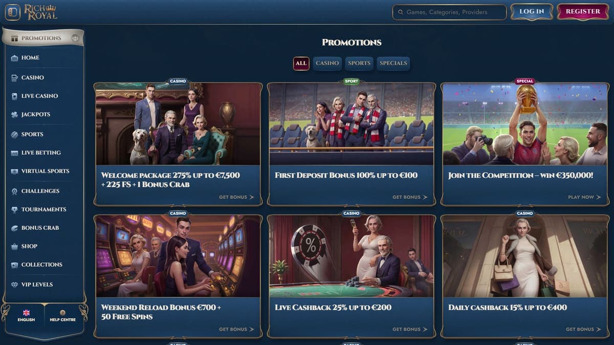 Promotions RichRoyal Casino